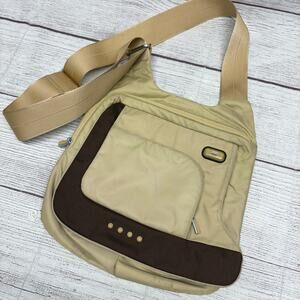 TUMI T-Tech Crossbody Messenger Large Laptop Carry Bag Olive Green Brown 5123PBL